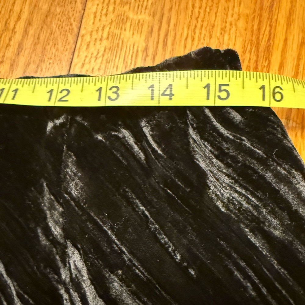 Vintage Y2K Womens Velvet Midi‎ Skirt Black Size 18 Style & Co Festive Goth - Picture 6 of 6